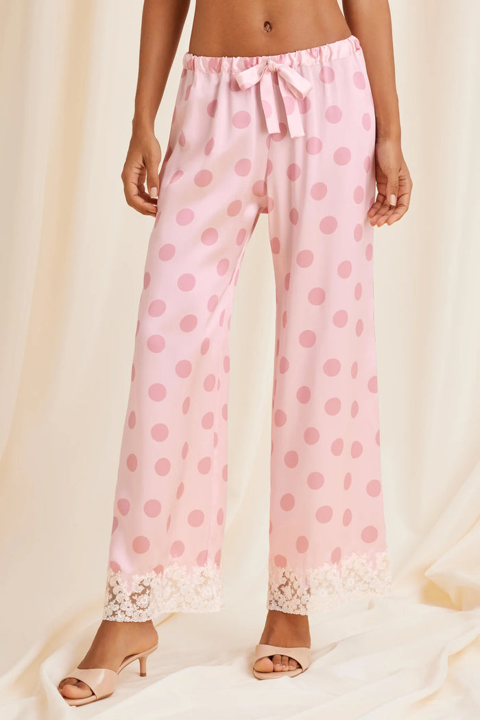 Scarlett Gasque The Jayne Pajama Pant in Pink Polka Dot
