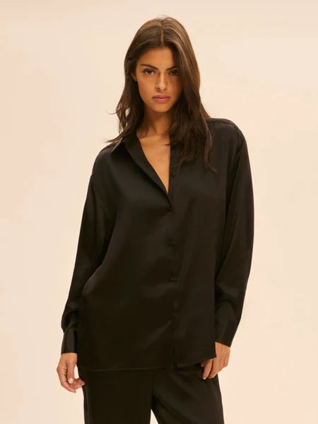 Simone Pérèle Love Me Silk Shirt in Black