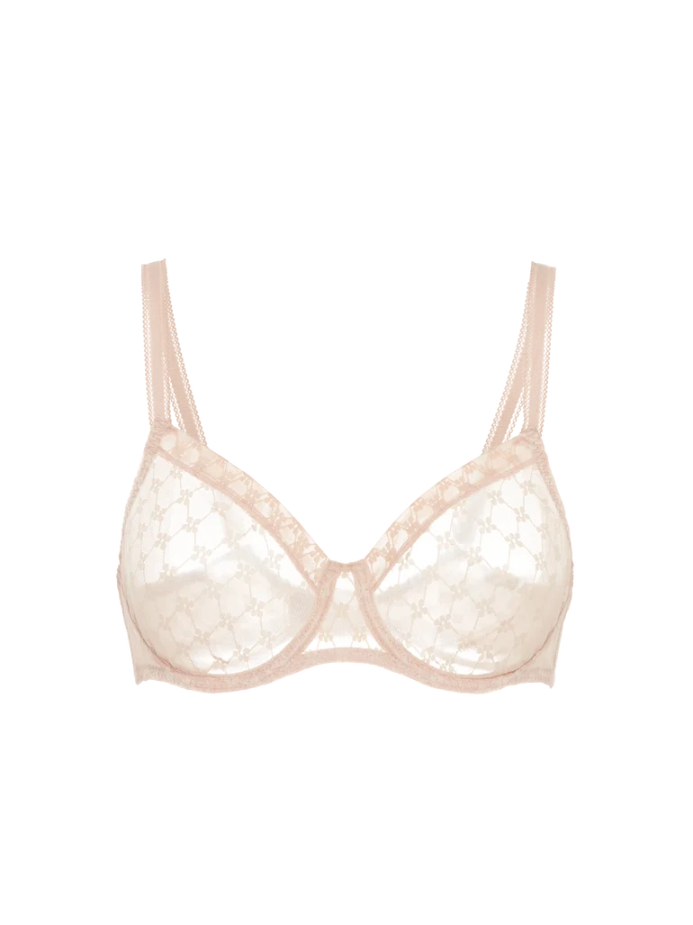 Simone Pérèle Plume Plunging Moulded Underwire Bra in Peru Rosee