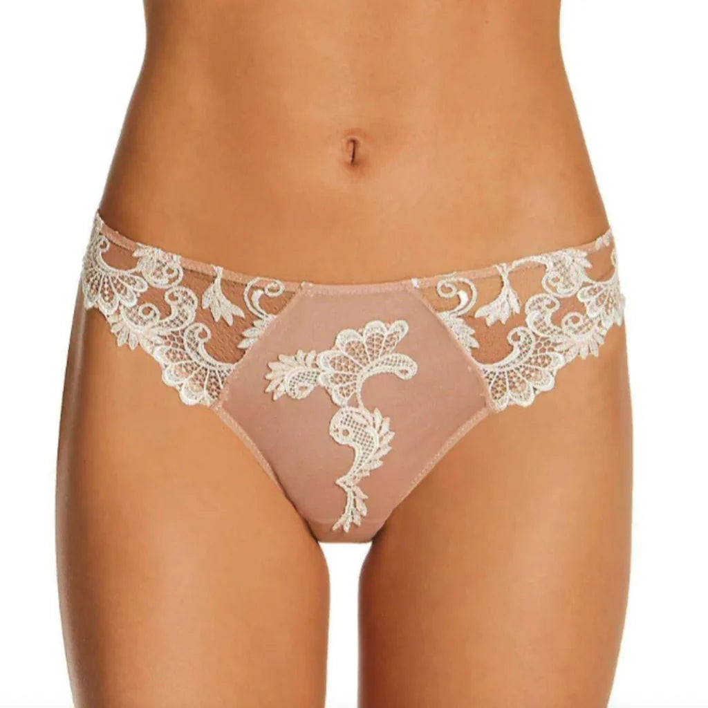 Lise Charmel Dressing Floral Italian Brief in Ambre Nacre