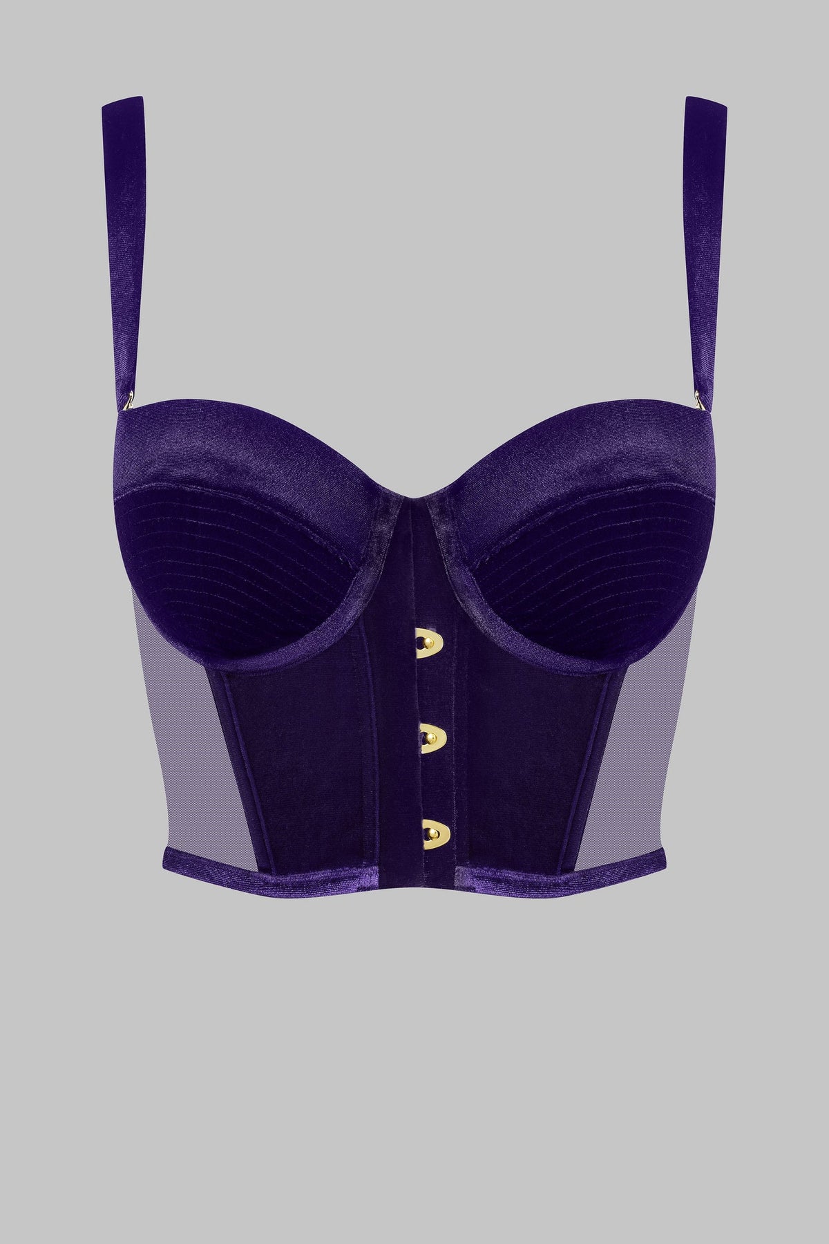 Scandale x Maison Close Rococo Bustier Bra in Purple