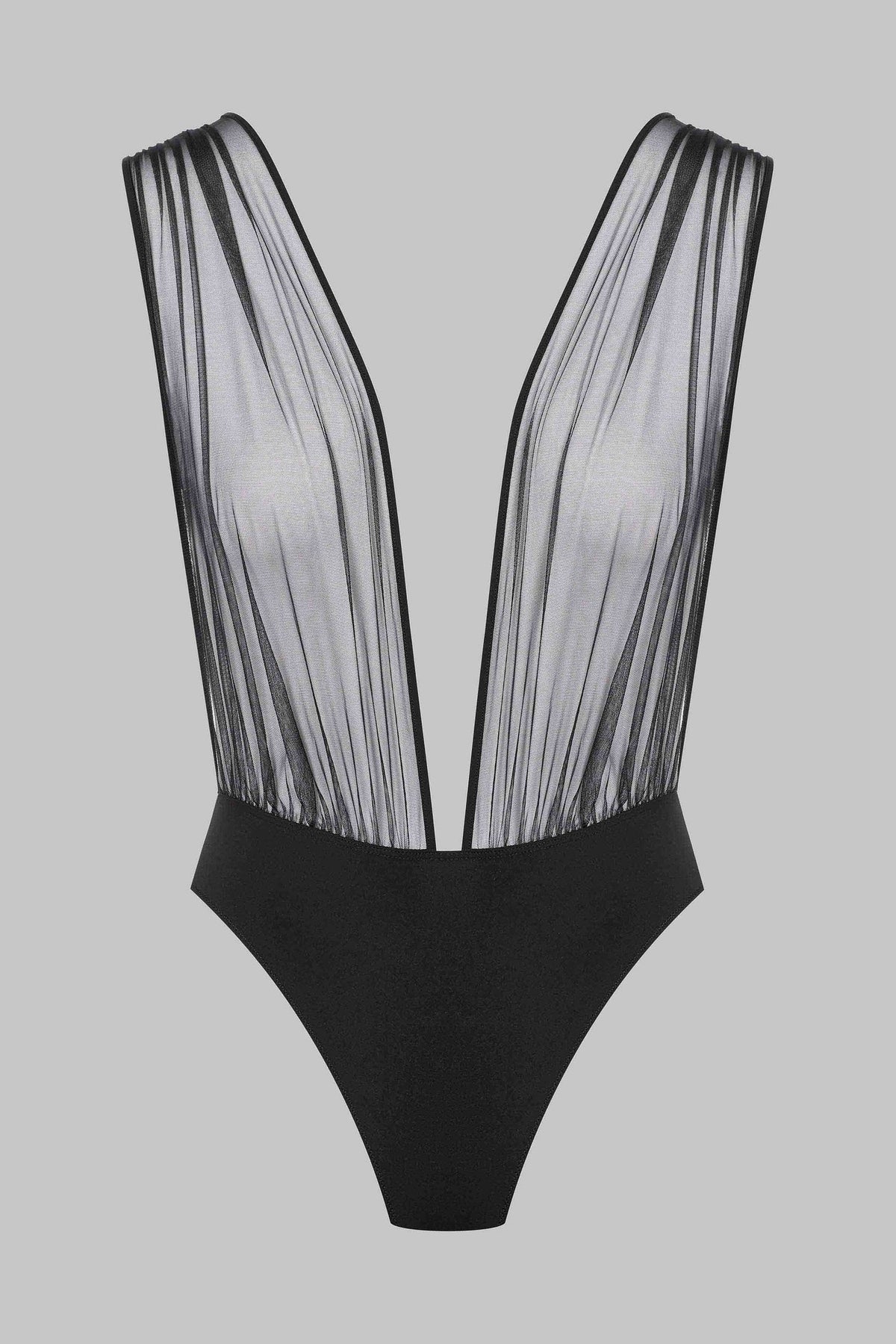 Scandale x Maison Close Nuit Fauve V-Neck Thong Bodysuit