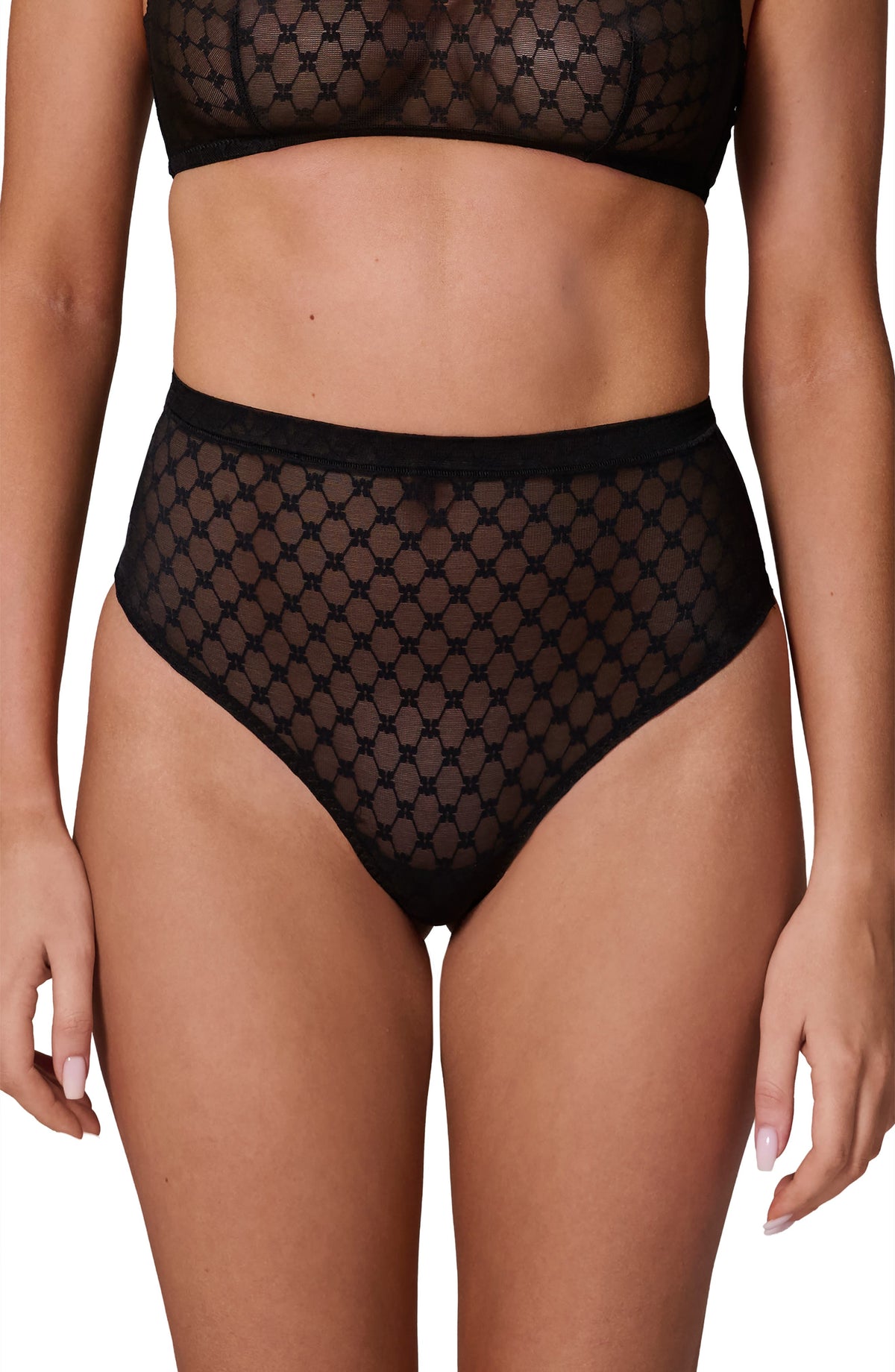 Simone Pérèle Plume High-Waist Shaper Thong in Black