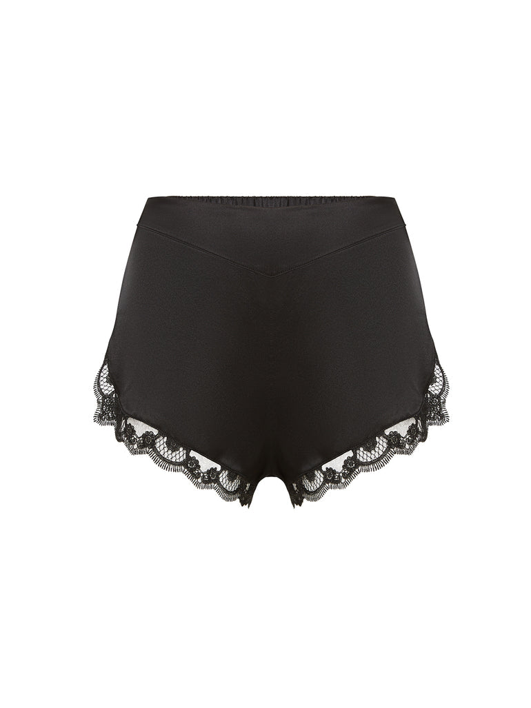 Simone Pérèle Love Me Silk Night Shorts in Black