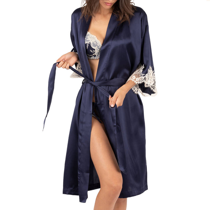 Lise Charmel Splendeur Soie Kimono Robe in Splendeur Marine