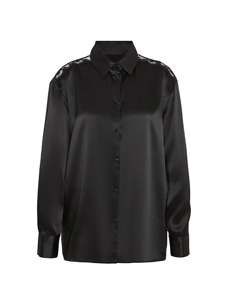 Simone Pérèle Love Me Silk Shirt in Black
