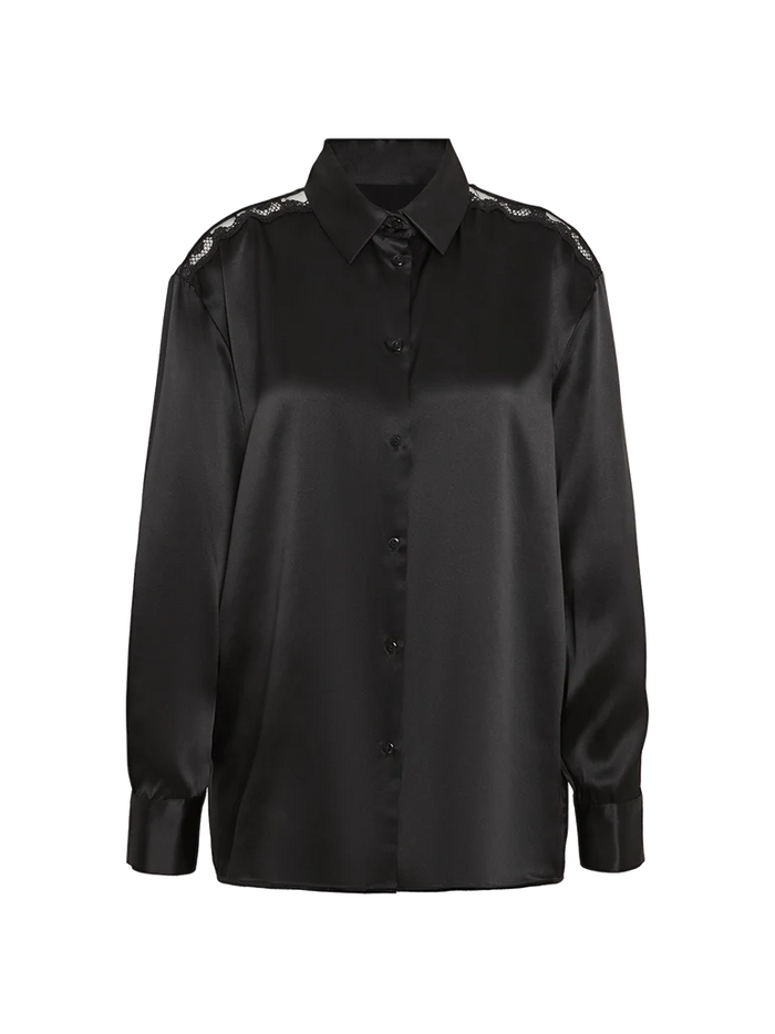 Simone Pérèle Love Me Silk Shirt in Black