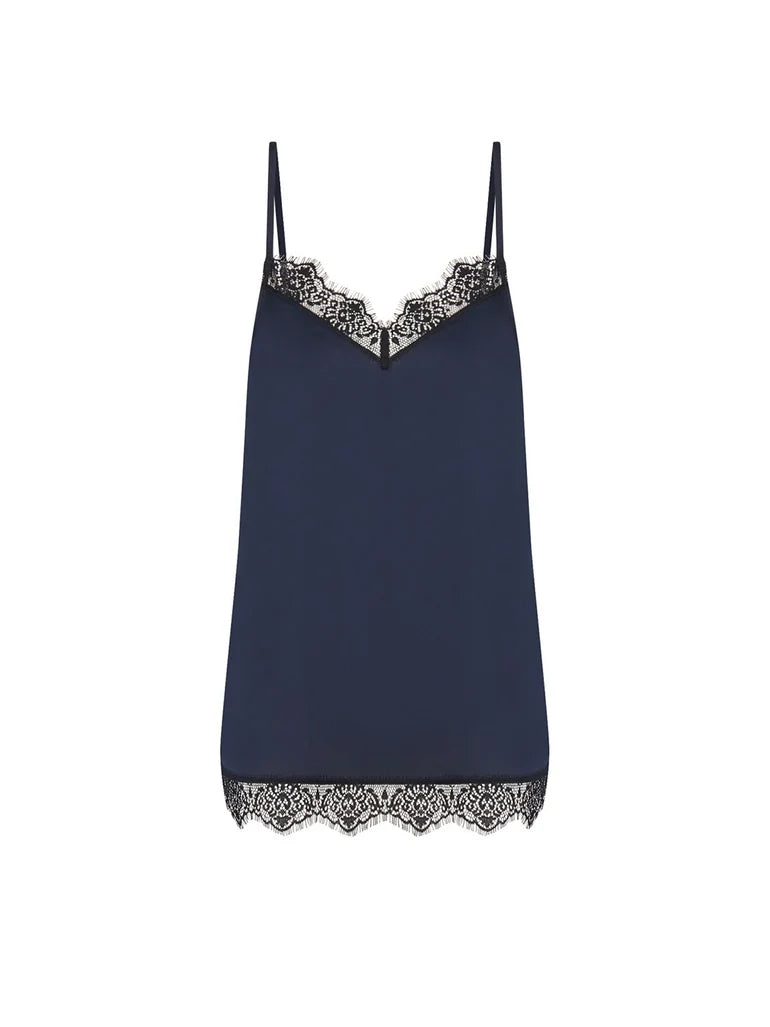 Simone Pérèle Satin Secrets Pajama Top in Full Moon