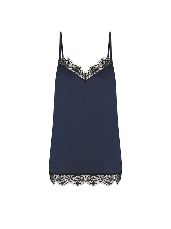 Simone Pérèle Satin Secrets Pajama Top in Full Moon