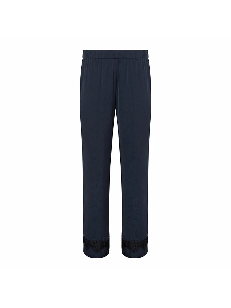 Simone Pérèle Satin Secrets Pajama Pants in Full Moon