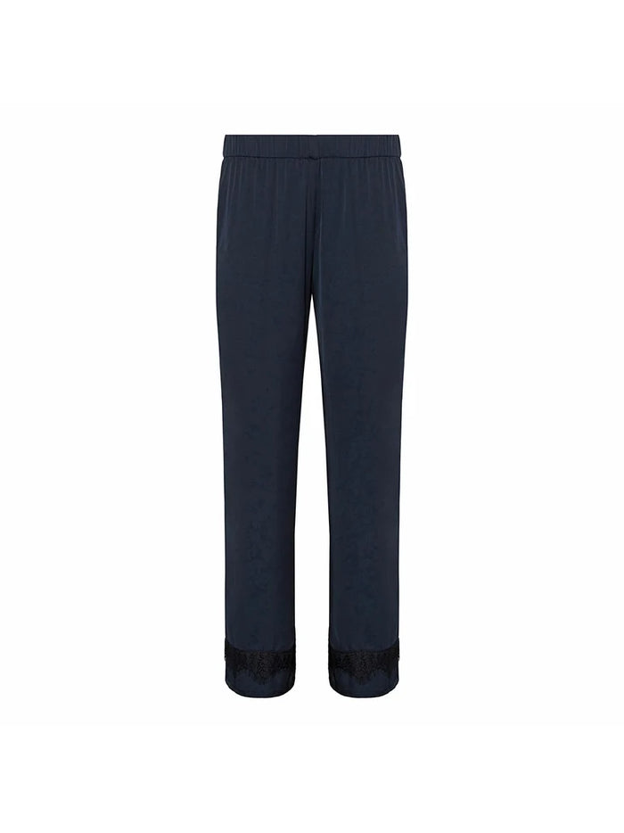 Simone Pérèle Satin Secrets Pajama Pants in Full Moon