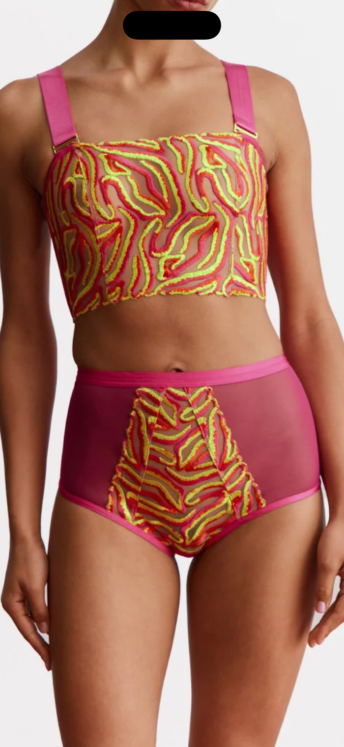 Somewhere Never Running Wild High Waist Panty in Hot Pink
