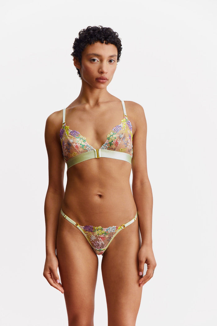 Somewhere Never Sparkle & Shine Thong in Pastel Green