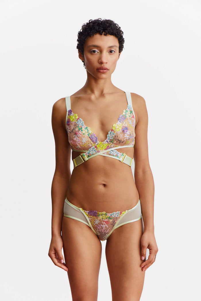 Somewhere Never Sparkle & Shine Brazilian Brief in Pastel Green