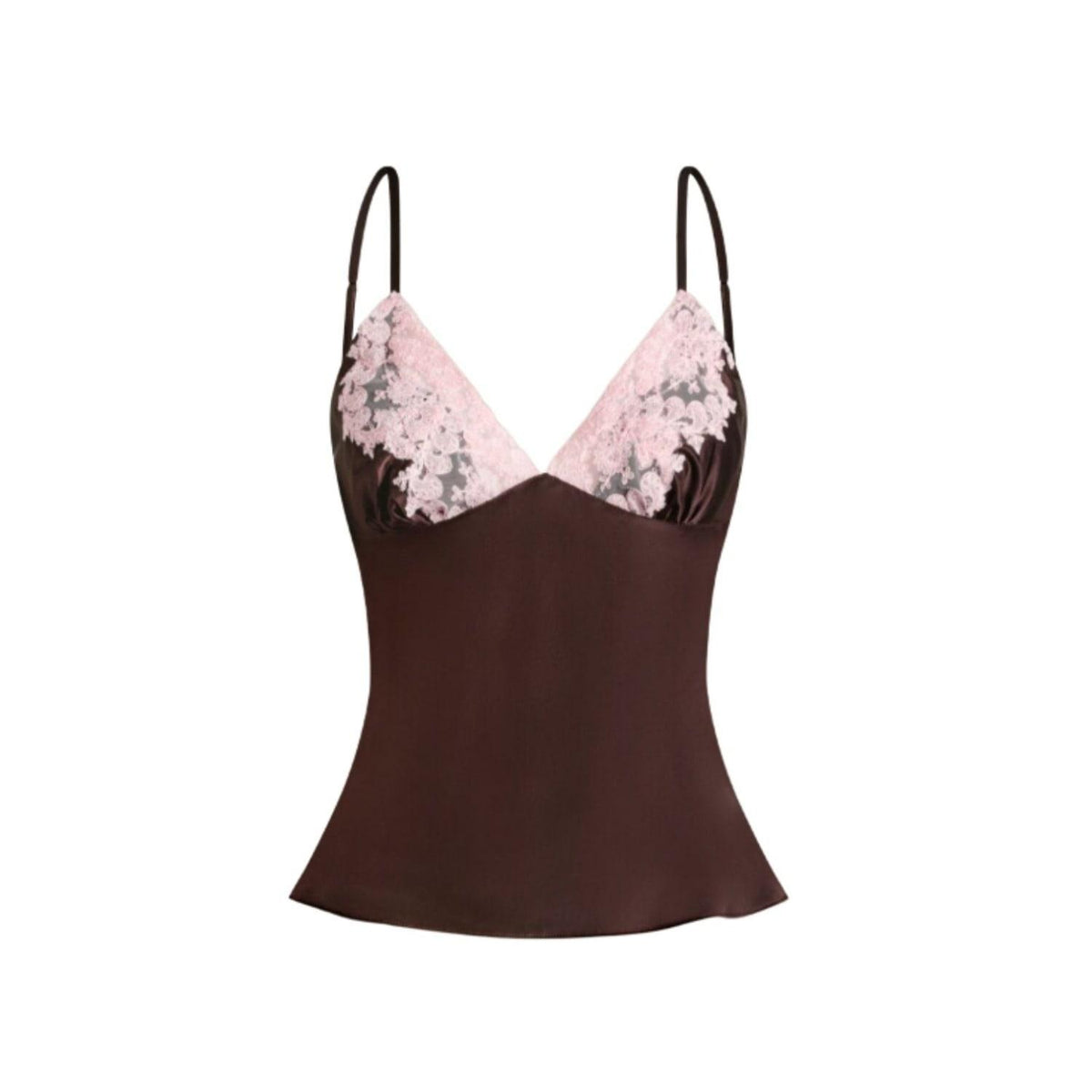 Scarlett Gasque AW26 The Jayne Camisole Pajama Top in Chocolate Plum Silk