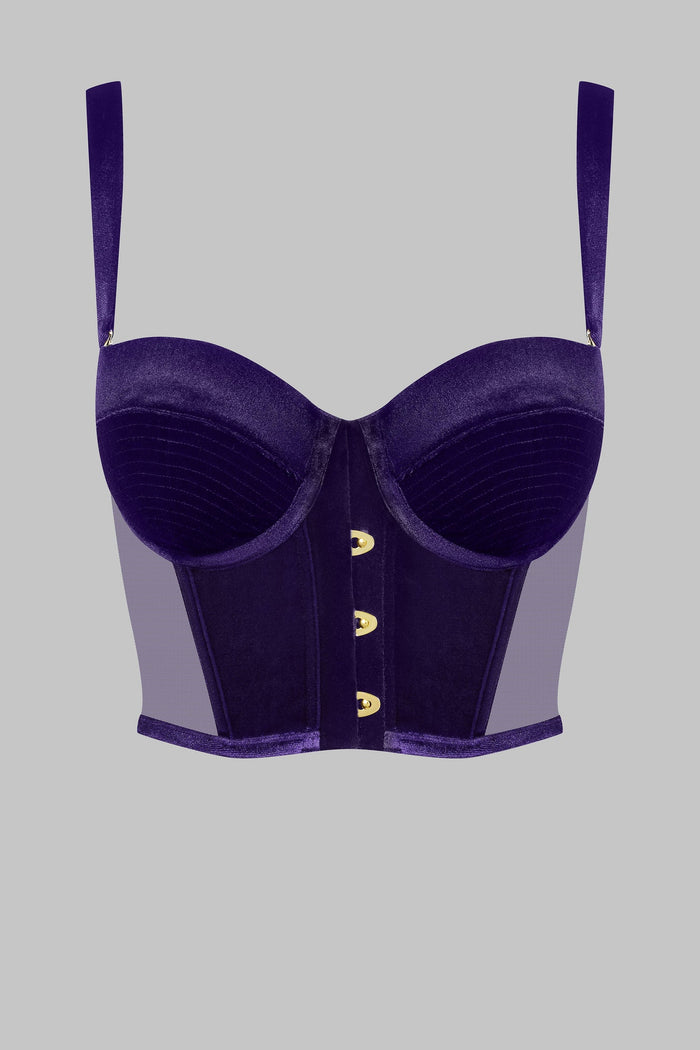 Scandale x Maison Close Rococo Bustier Bra in Purple