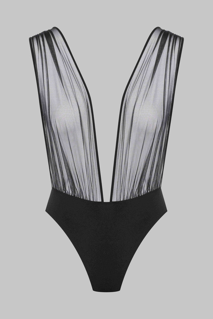 Scandale x Maison Close Nuit Fauve V-Neck Thong Bodysuit